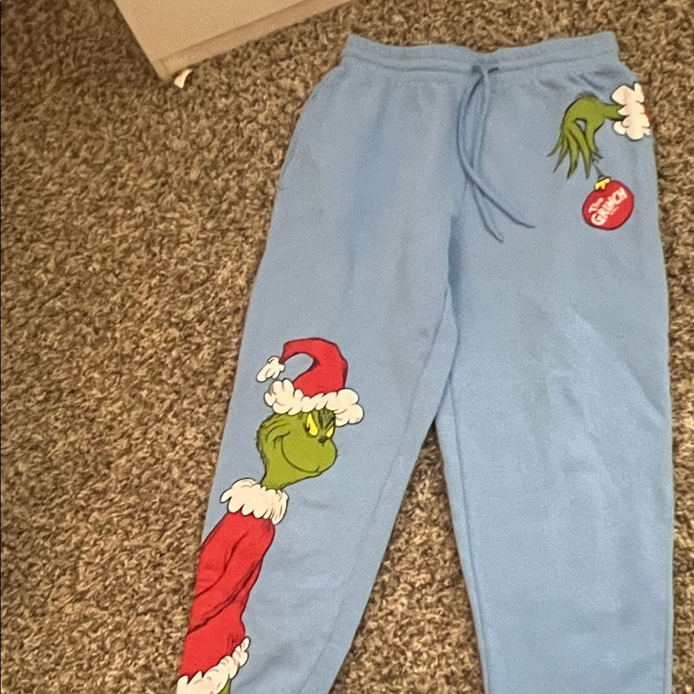 Dr. Seuss Grinch Blue Kids Sweatpants